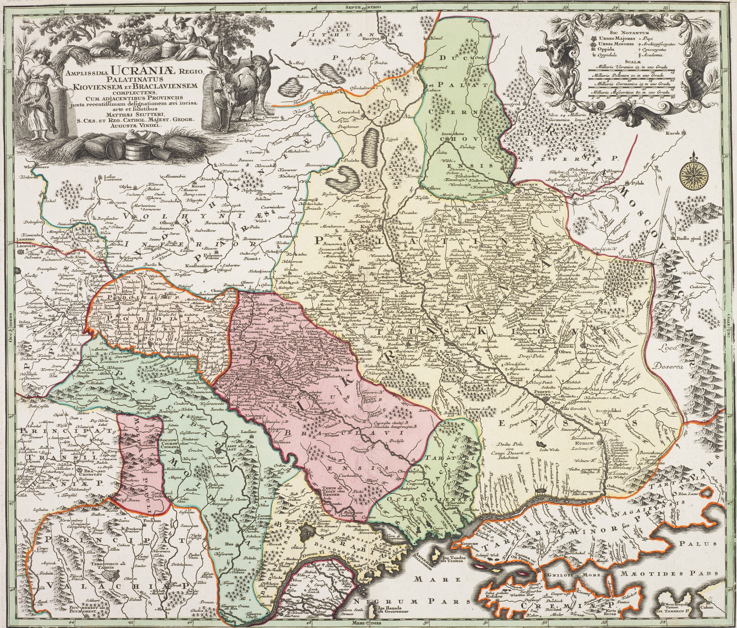Mapa Ukrainy z kolekcji dr. Tomasza Niewodniczańskiego