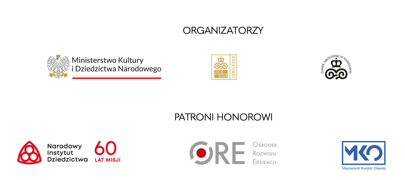 Logotypy partnerów konkursu