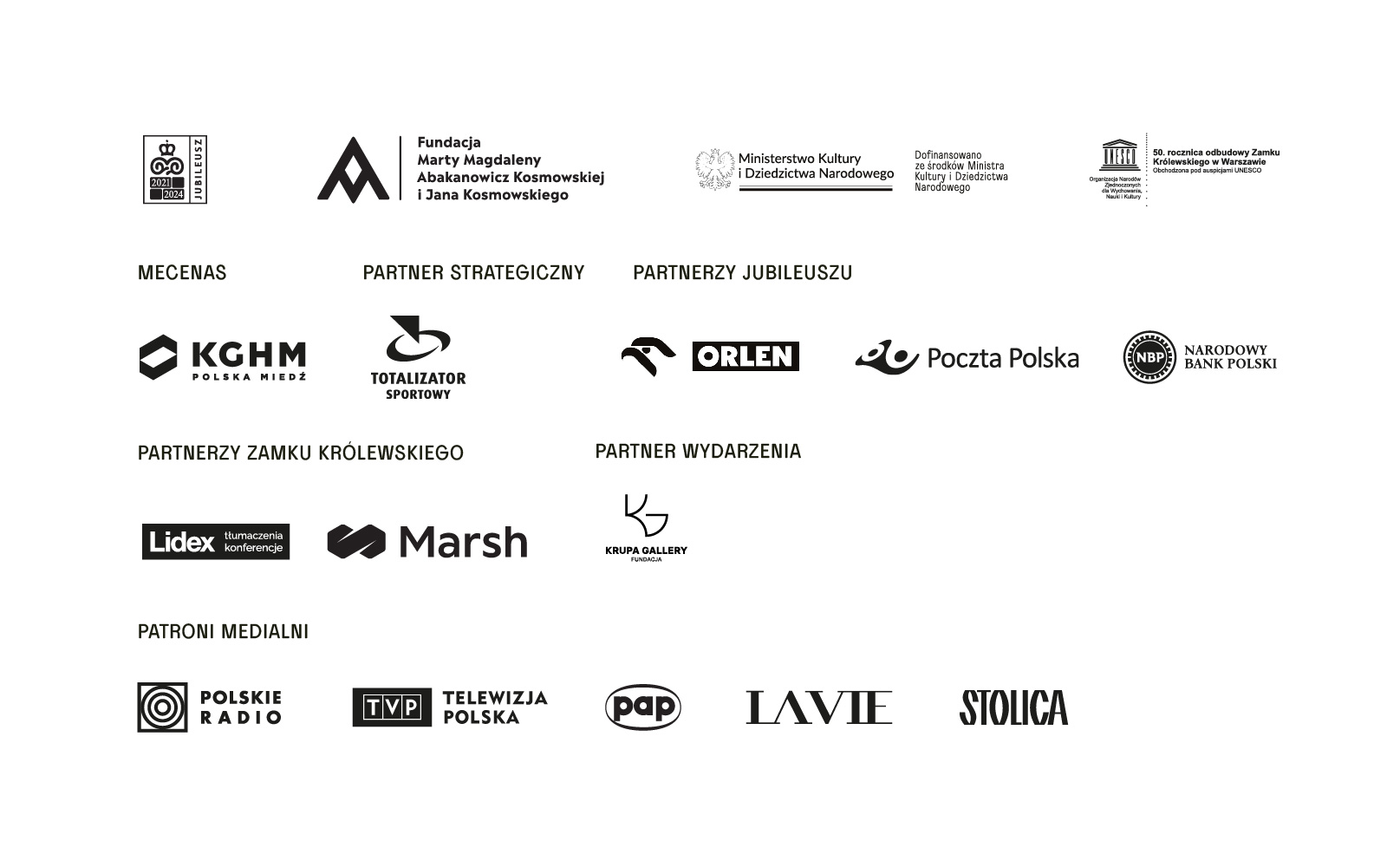 Logotypy sponsorów