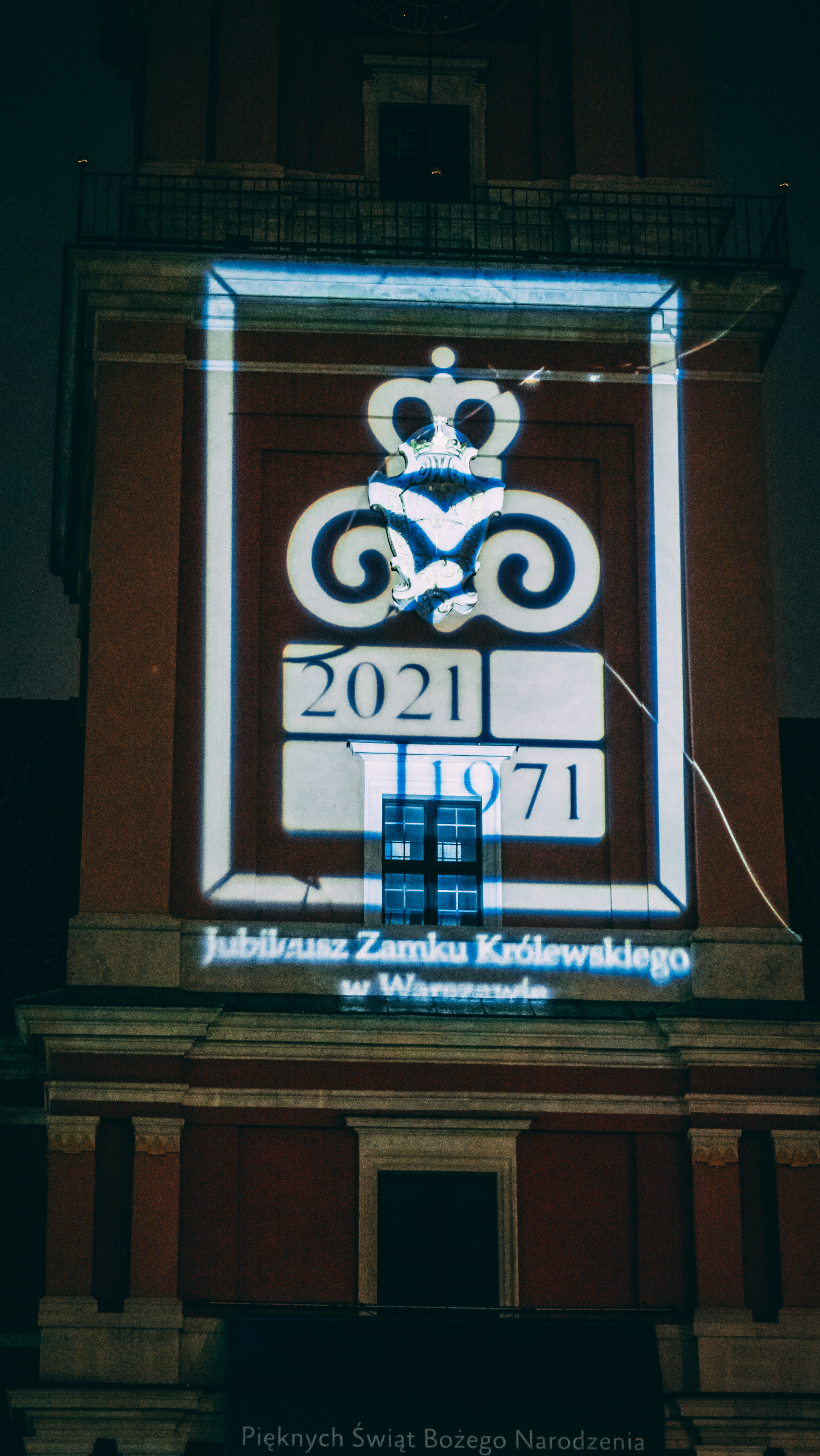 Fotogaleria: Iluminacja na fasadzie Zamku. 26 stycznia - 14 lutego 2021 r.