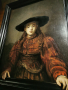 Rembrandt - Dziewczyna w ramie obrazu