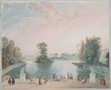 The Royal Łazienki in Warsaw. View of the South Pond from the Terrace of the Palace on the Isle, 1788, gouache, watercolour, brush, paper