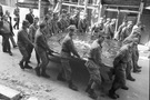 Transport tarcz zegara zamkowego, lipiec 1974