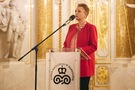 Prof. Małgorzata Omilanowska-Kiljańczyk, dyrektorka Zamku Królewskiego w Warszawie podczas przemówienia.